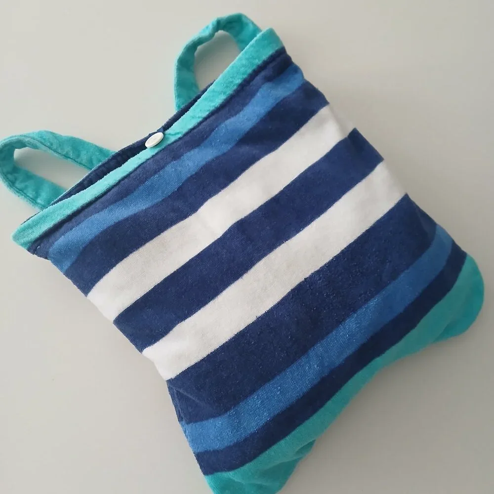Beach Towel in a Bag 100% Cotton Convertible  